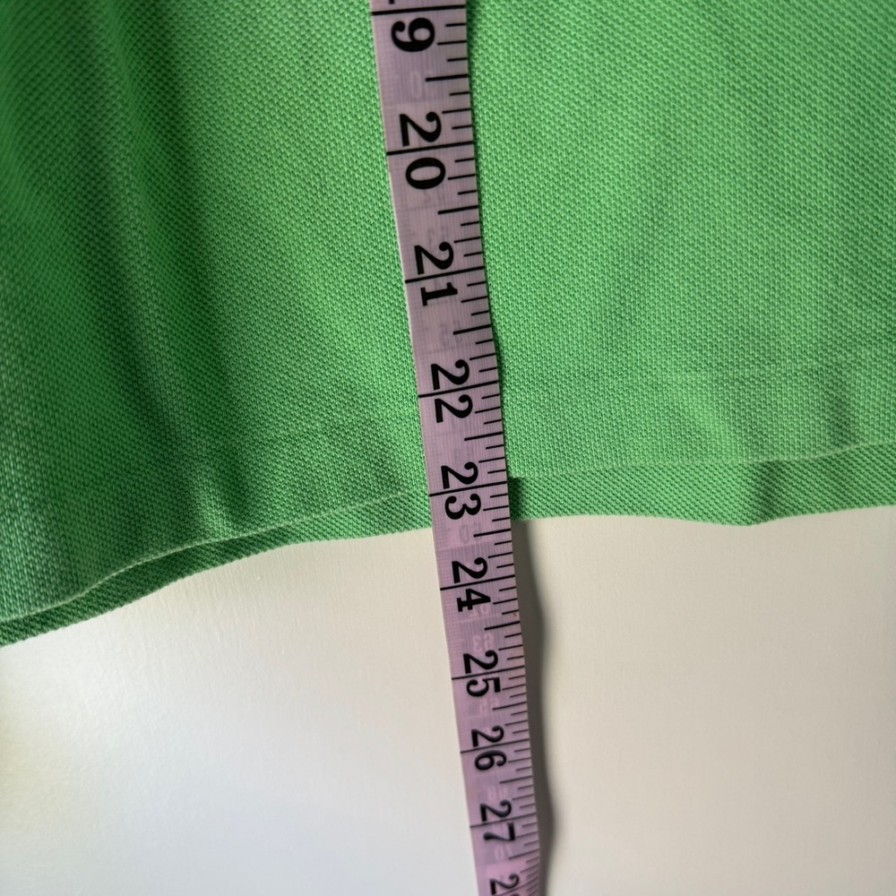 💚 VINTAGE LACOSTE GREEN LONG SLEEVE UNISEX POLO MADE IN FRANCE PERU - Picture 6 of 7